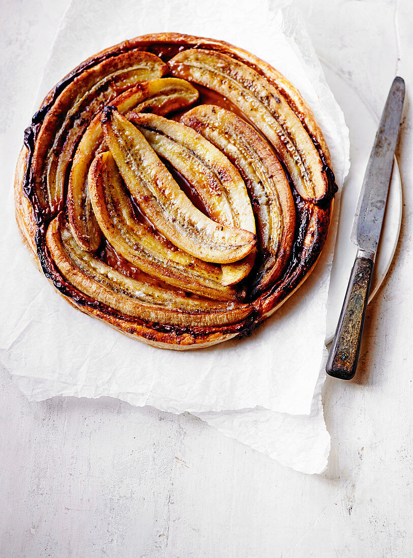 Toffee-banana tart