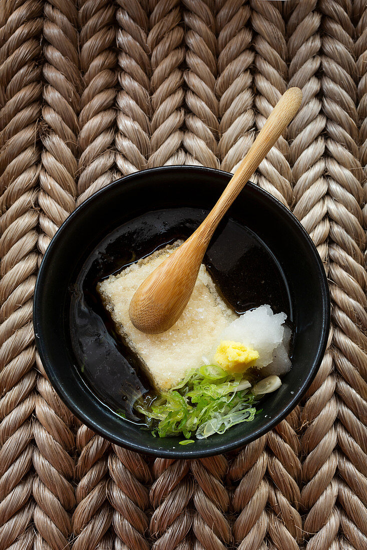 Japanese miso soup with tofu