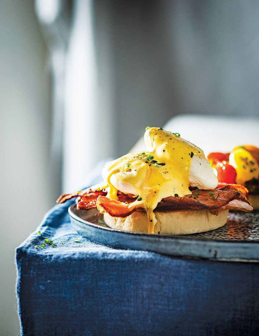 Poached Eggs with Cheat’s Hollandaise Sauce