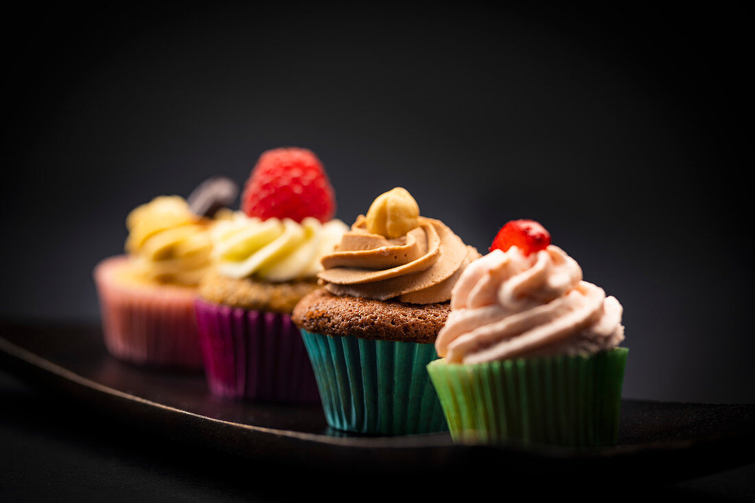 Colorful mini cupcakes