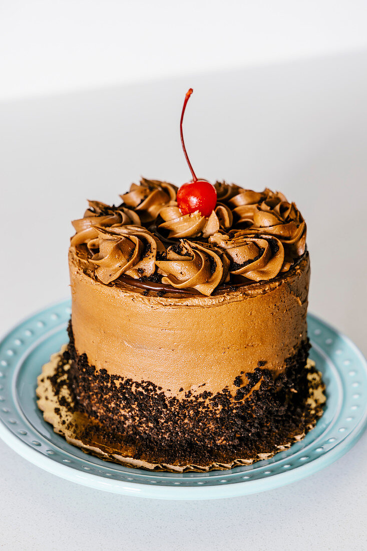 Kleine Schokoladenfondant-Torte