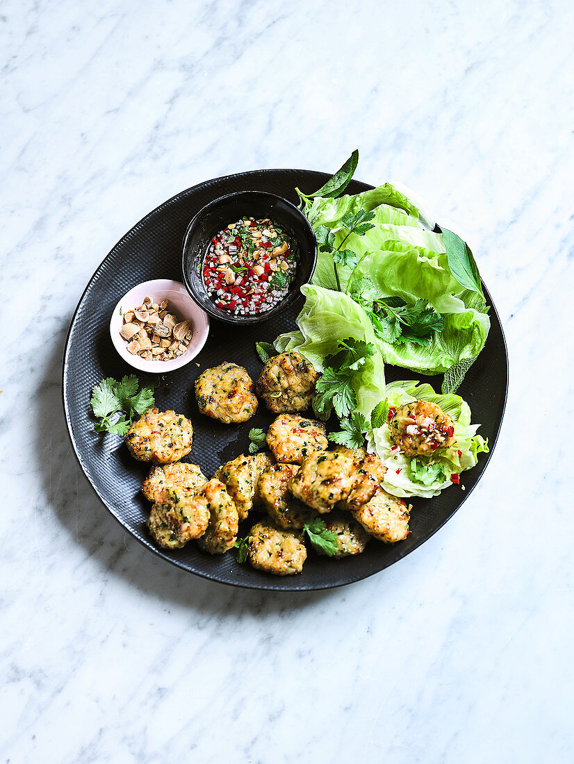 Vietnamese Prawn Cakes Cucumber Dipping Sauce