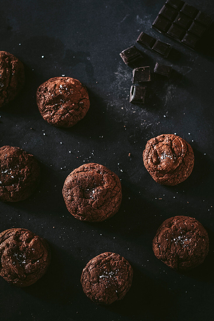 Fudgy Meersalz-Chocolate Cookies
