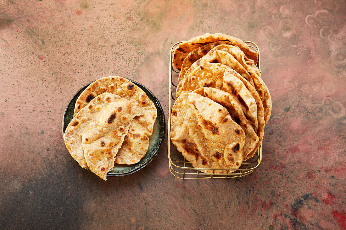 Wholemeal Indian chapatis