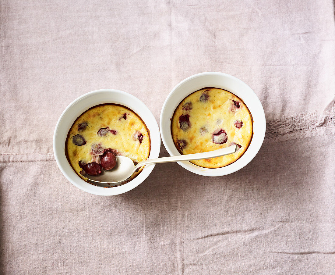 Breakfast bake with cherries