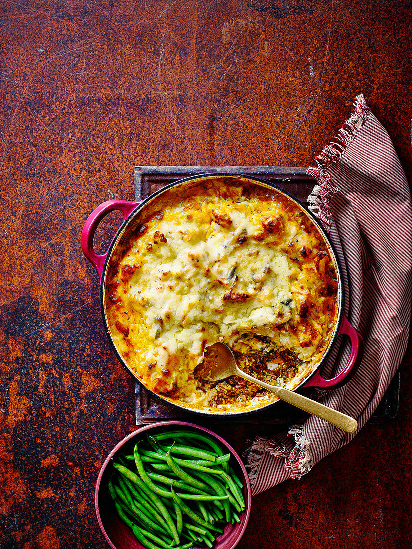 Shepherds Pie mit Blumenkohl und Käse