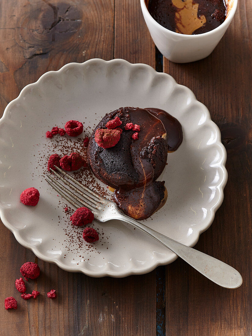 Tassenkuchen mit Erdnussbutterfüllung