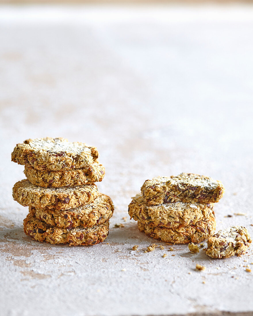 Seed cookies with nuts and coconut