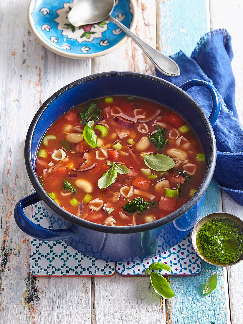 Minestrone with beans
