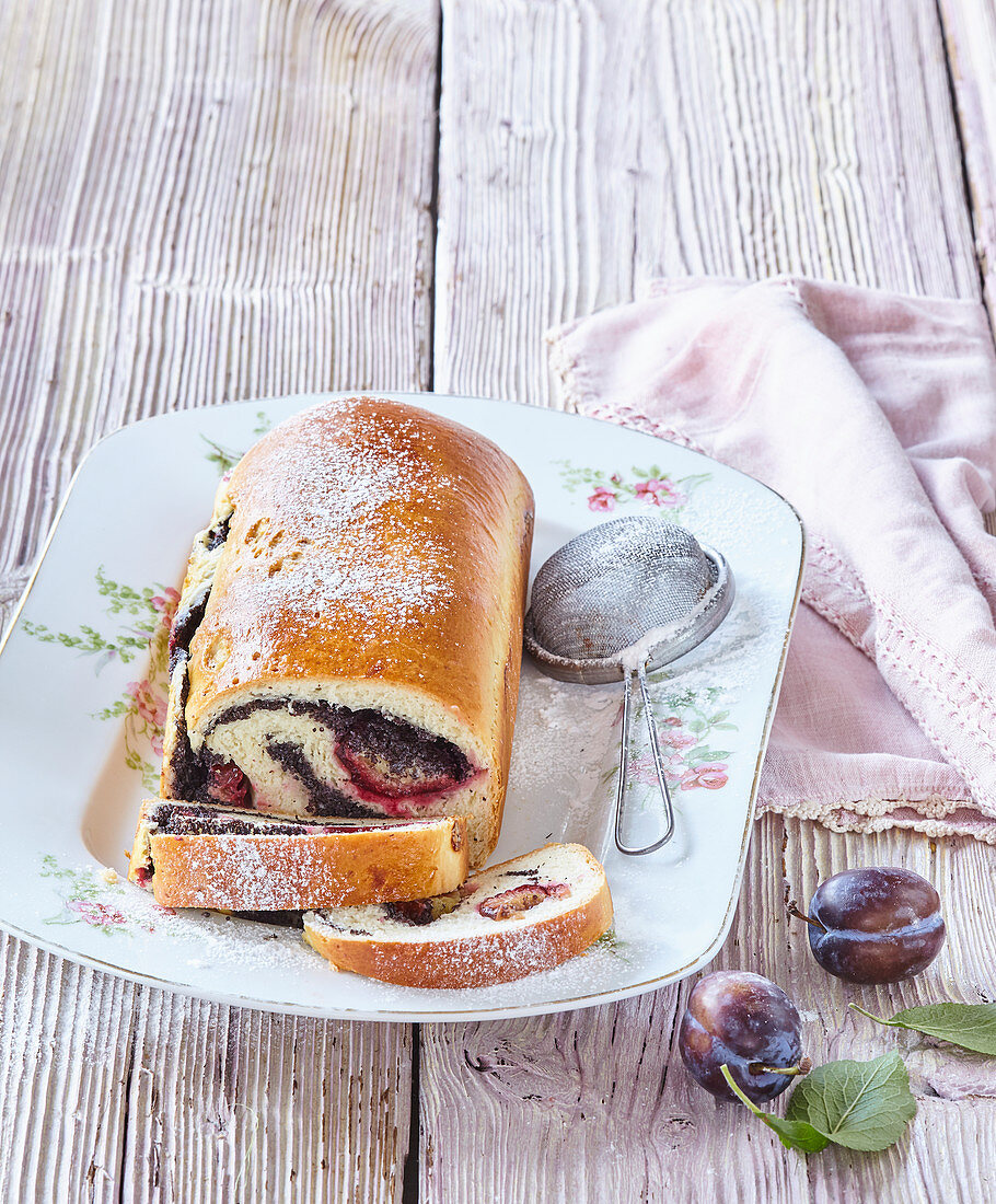 Poppy Seed and Plum Roll