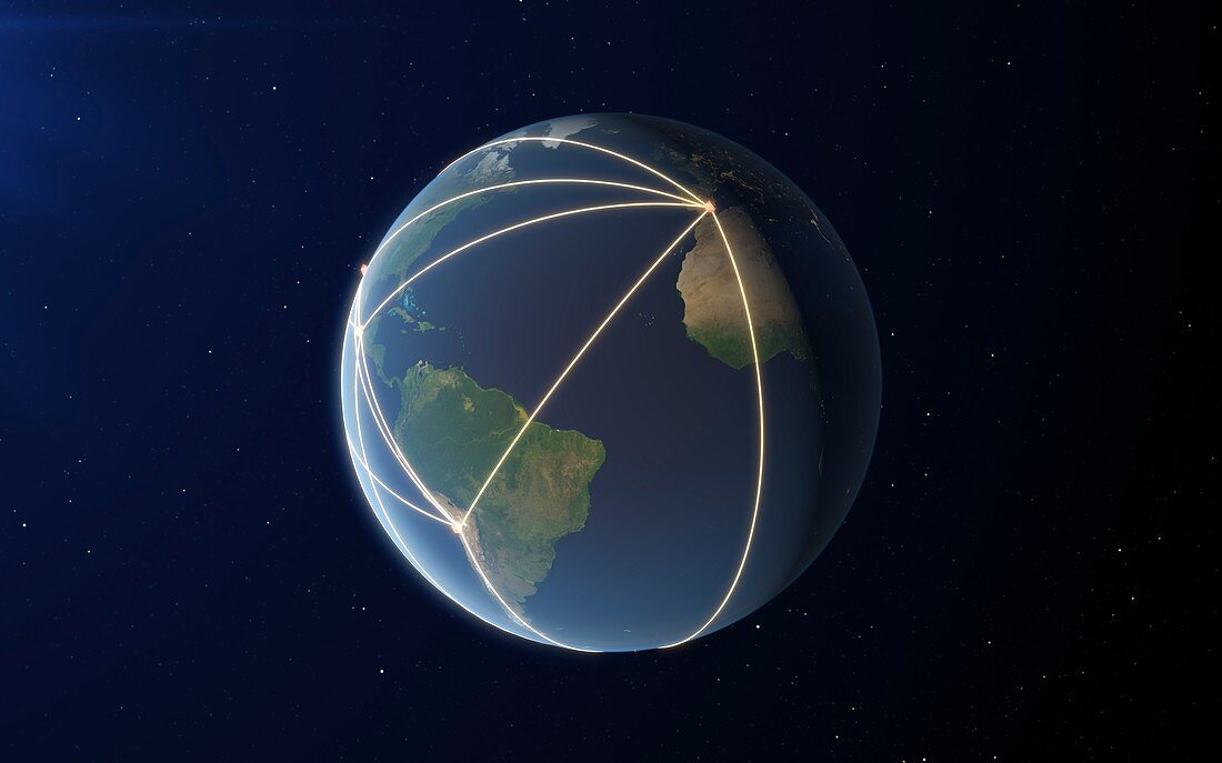 Locations of Event Horizon Telescope, illustration