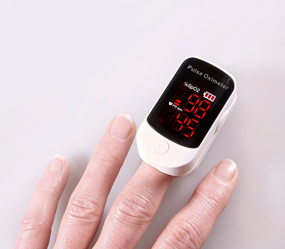 Pulse oximeter, readings for an athlete