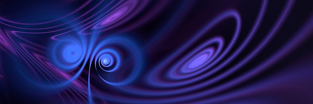 Distorted spirals conceptual image.