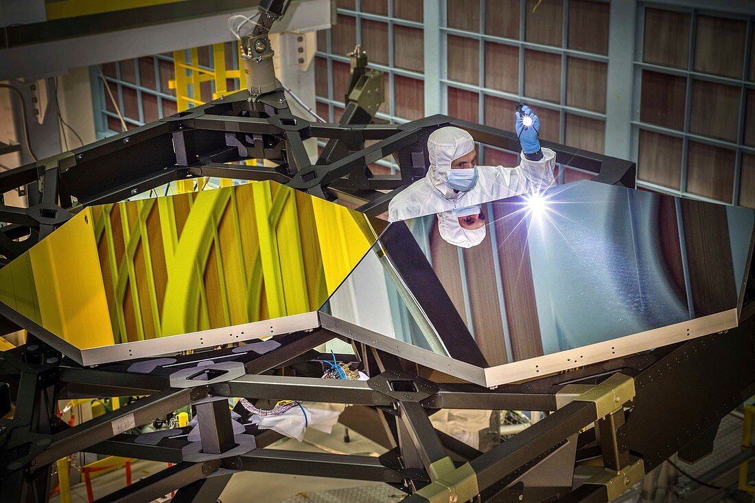 James Webb Space Telescope mirror examination