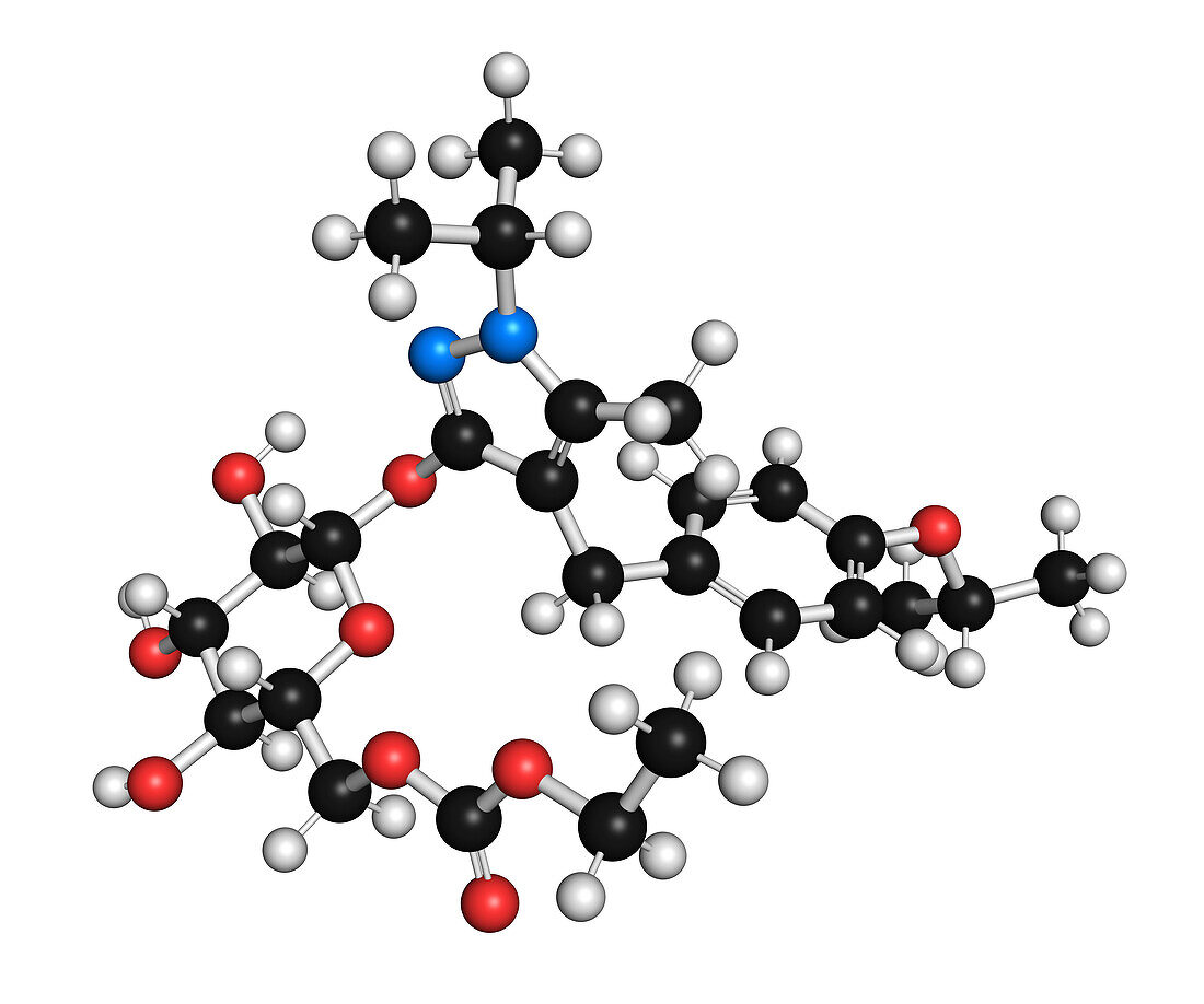 Remogliflozin etabonate drug molecule, illustration
