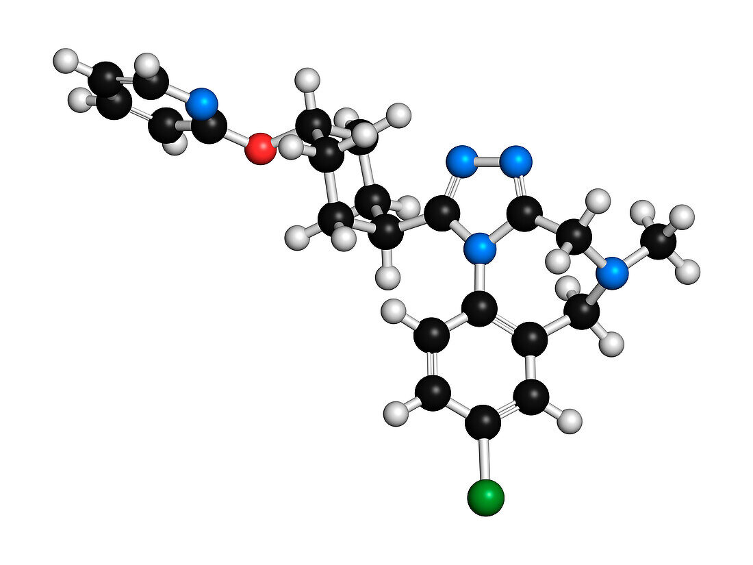 Balovaptan autism drug molecule, illustration