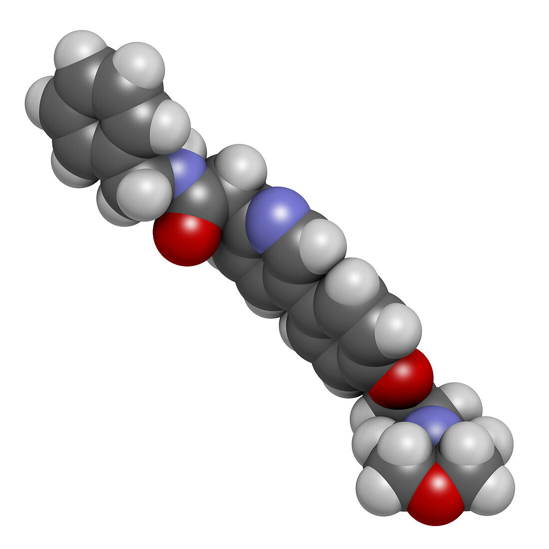 Tirbanibulin actinic keratosis drug molecule, illustration