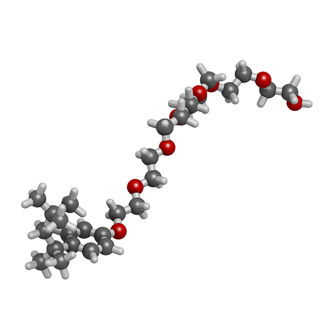 Triton x-100 detergent molecule, illustration