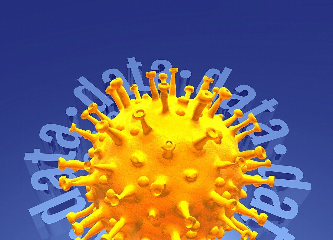 Coronavirus medical data, conceptual illustration