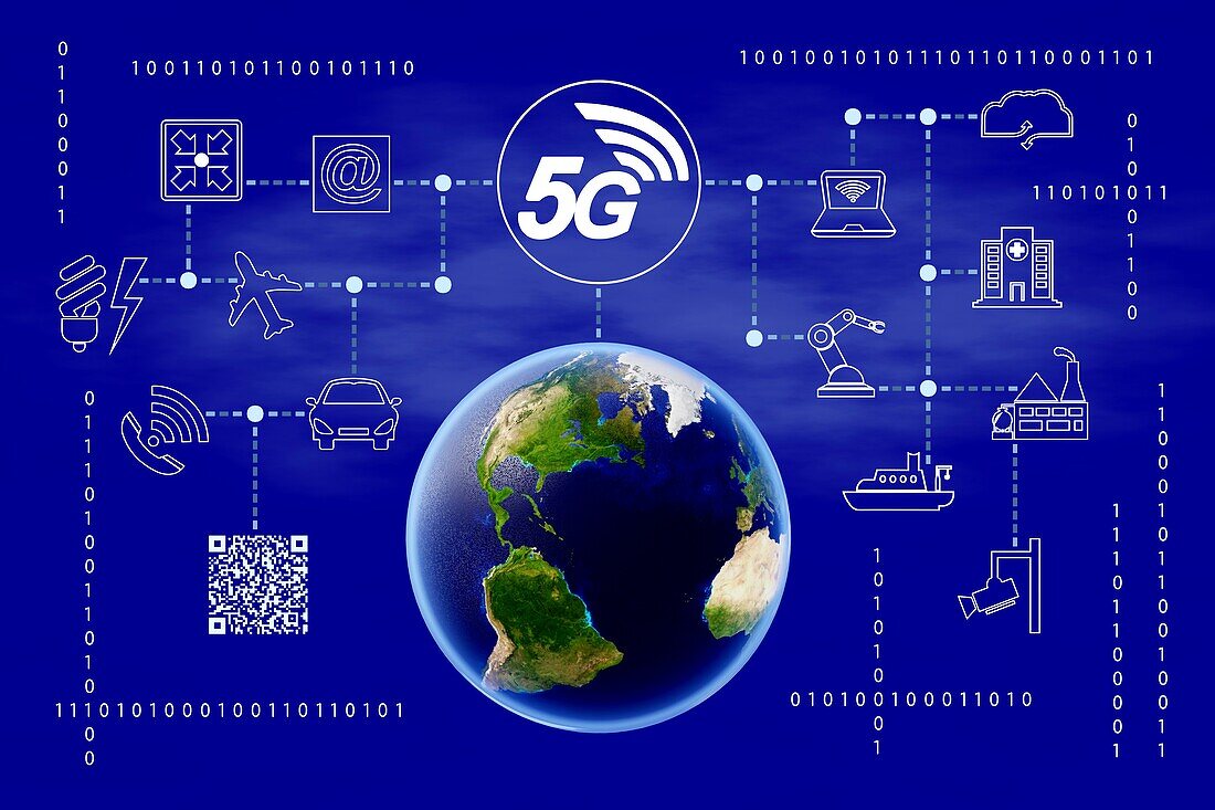 5G network in North America, conceptual illustration