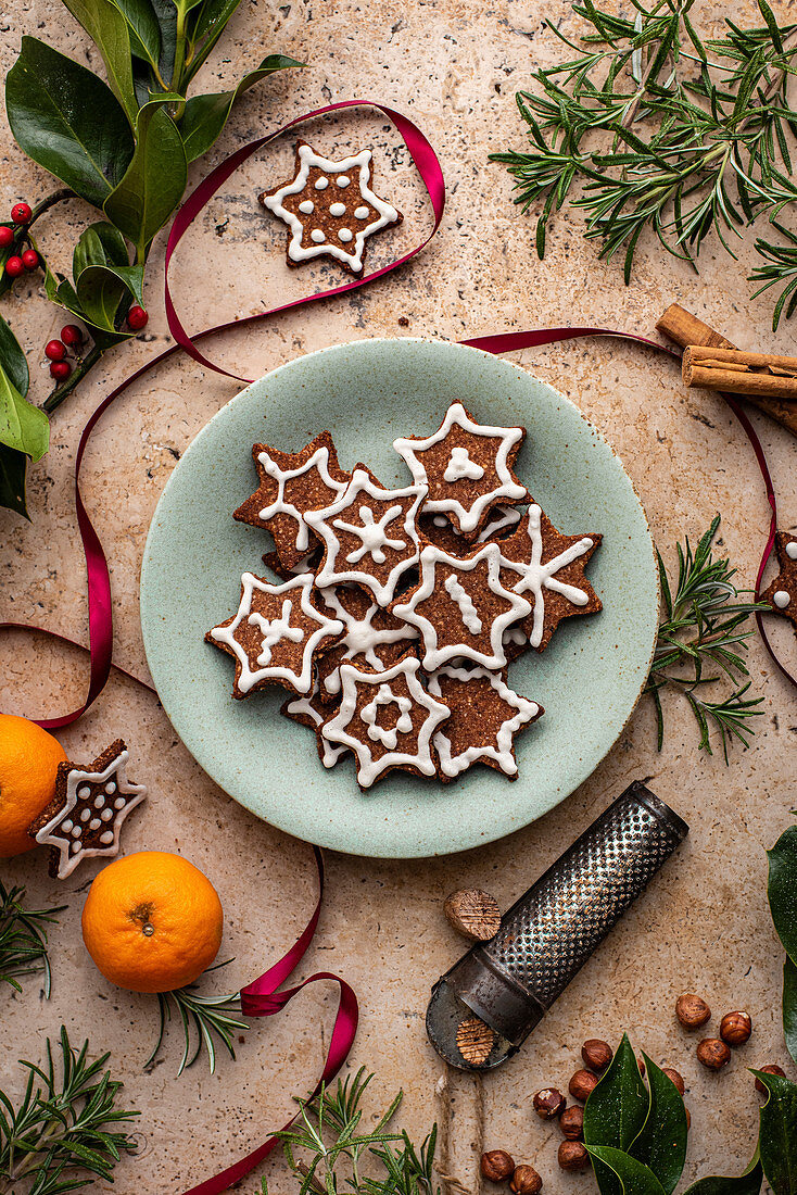 Gluten free gingerbread stars for Christmas