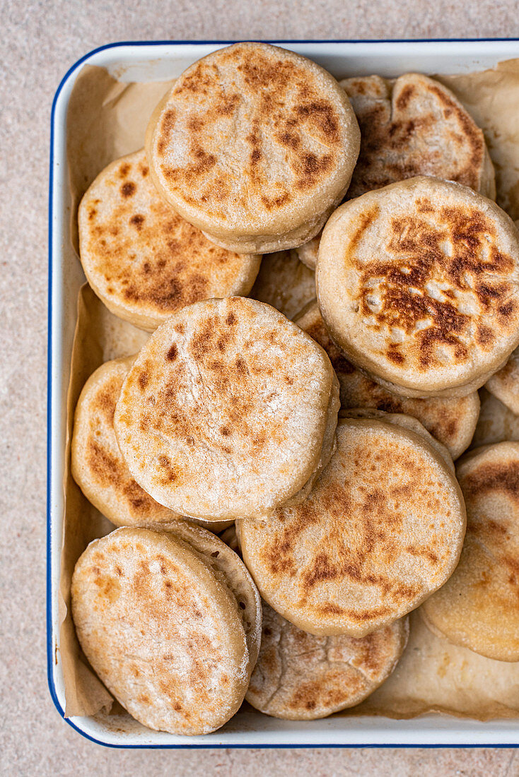 Sourdough english muffins