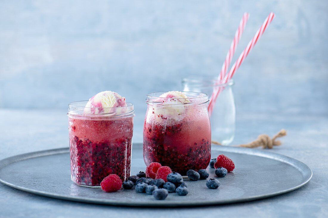 Summer forest berry float