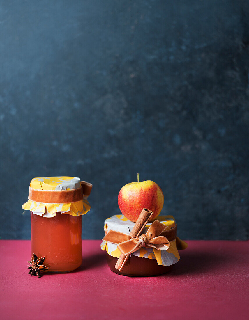 Homemade baked apple jelly for gifting