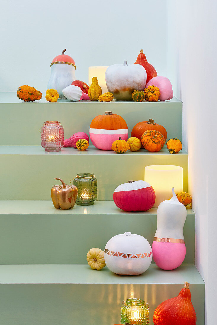 DIY Halloween decoration idea on steps