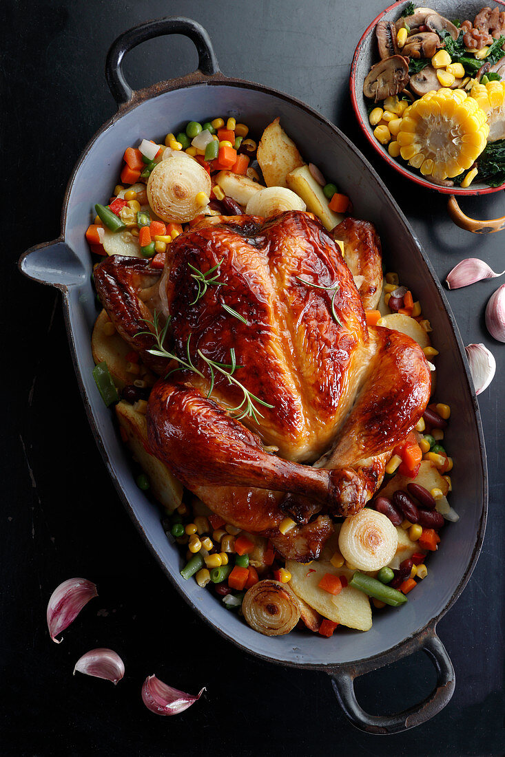 Baked chicken with vegetables