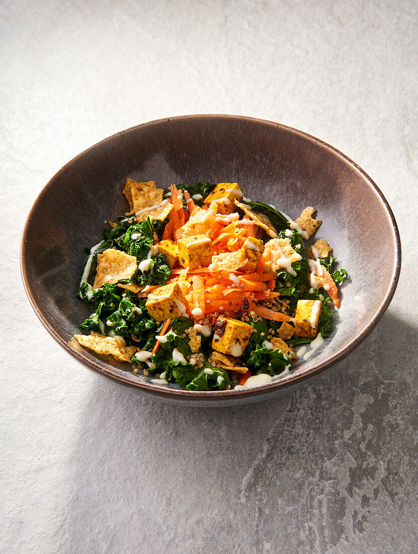 Winter Kale Salad Bowl (Vegan)