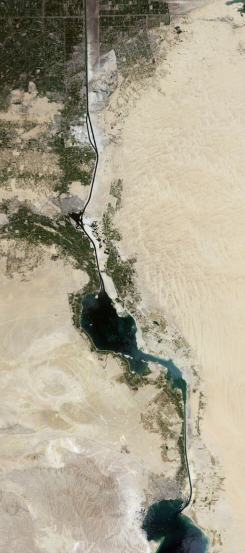 New Suez Canal, satellite image