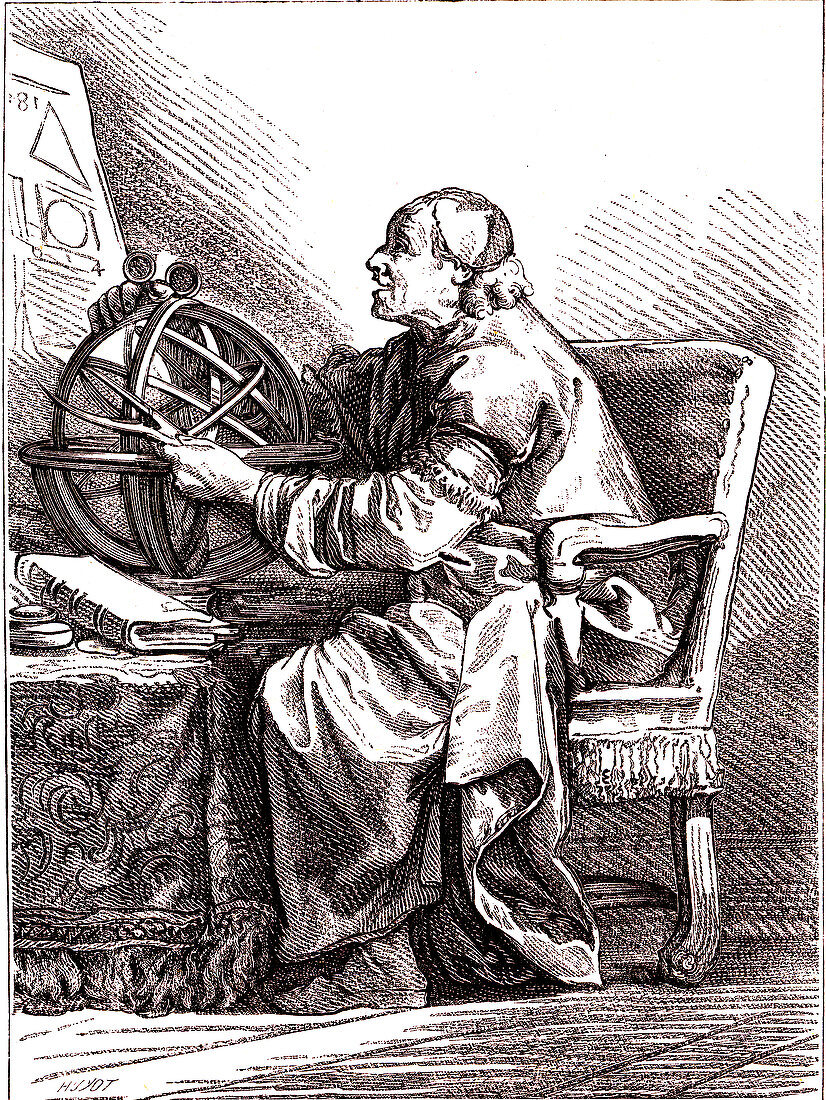 Astronomer, 19th century illustration