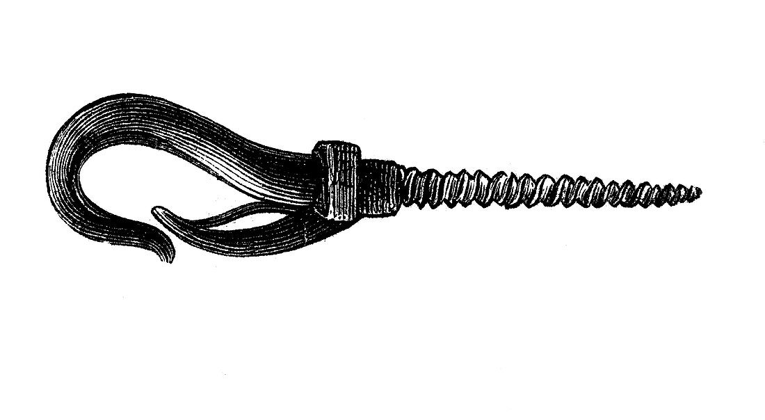 Witch hook, 19th century illustration