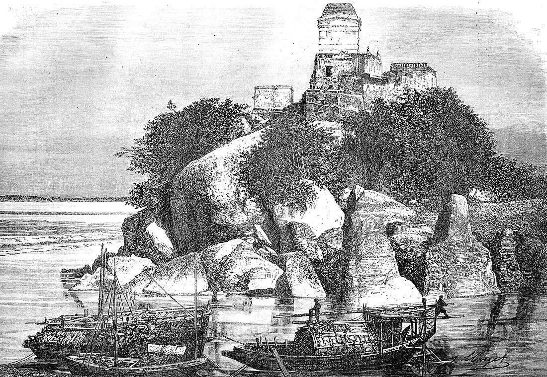 Devinath, Sultanganj, India, 19th century illustration