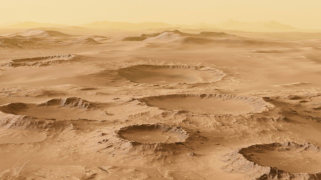 Aerial View of Mars' Landscape
