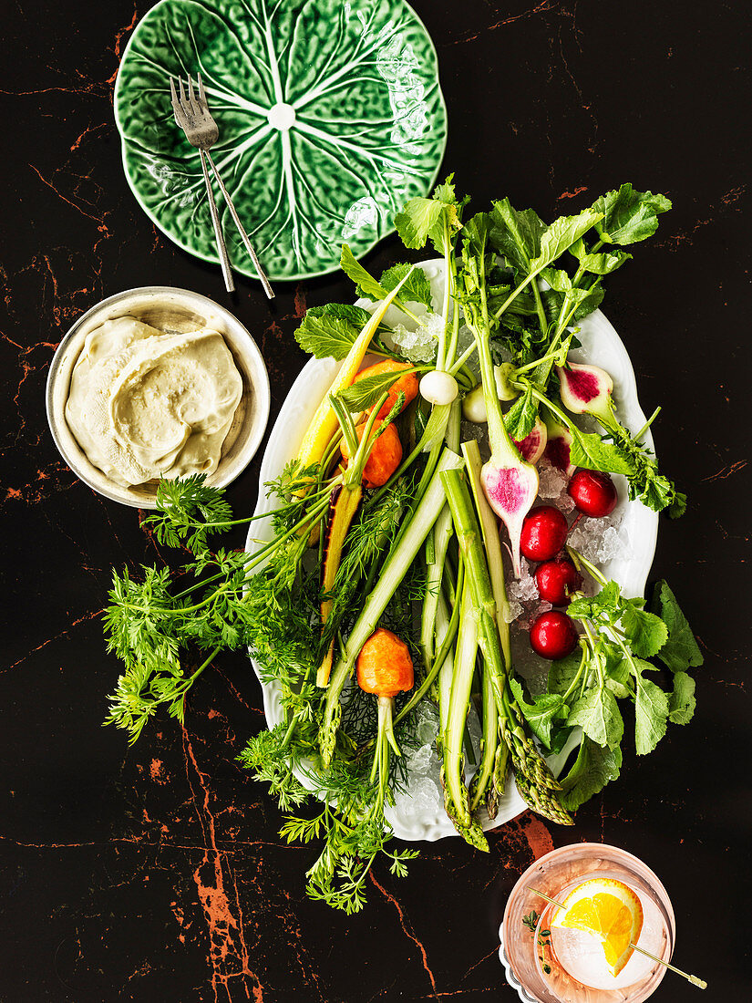 Spring crudités with house-made curd