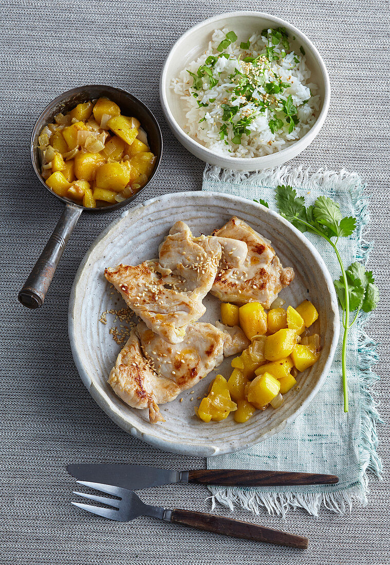 Chicken breast with mango