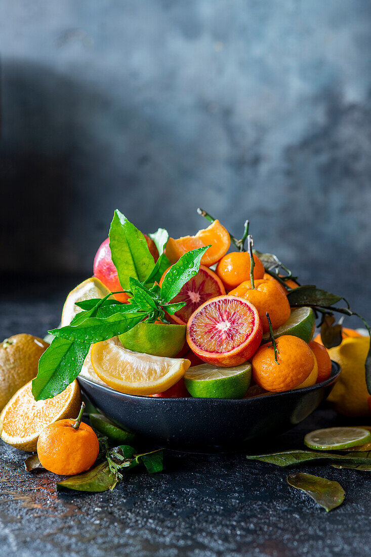 A selection of citrus fruits