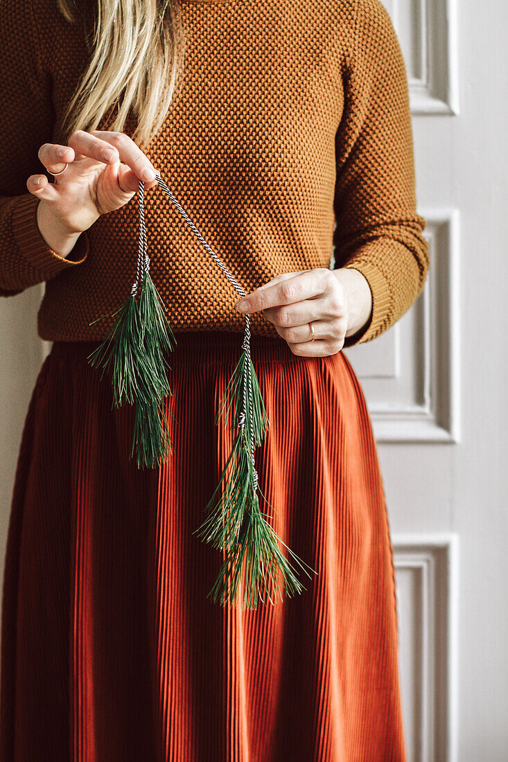 DIY pine tassels