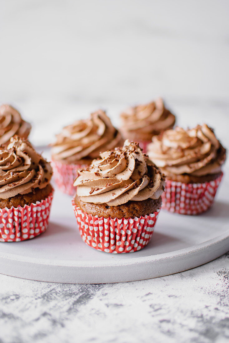 Muffins with chocolate cream