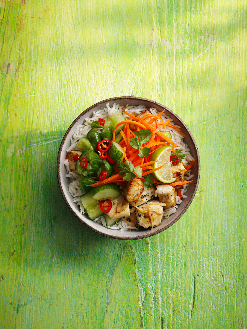 Bahn Mi Bowl with Smashed Cucumber