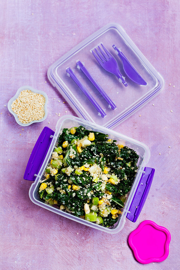 Kale and Corn Quinoa Salad 'To Go'