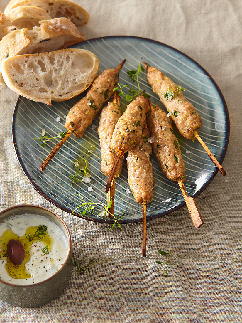 Cevapcici with tzatziki