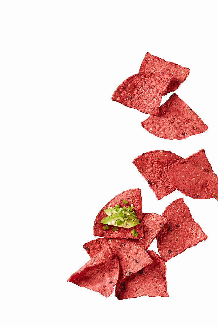 Beet tortilla chips