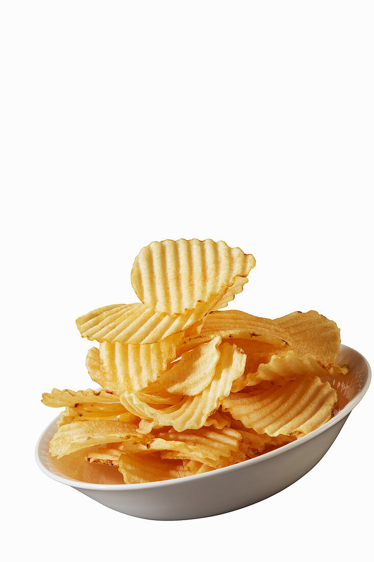Low sodium ruffled potato chips
