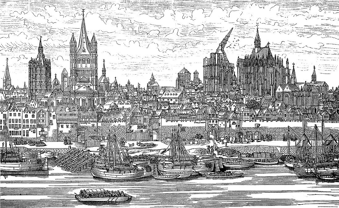 Cologne, Germany, 19th century illustration