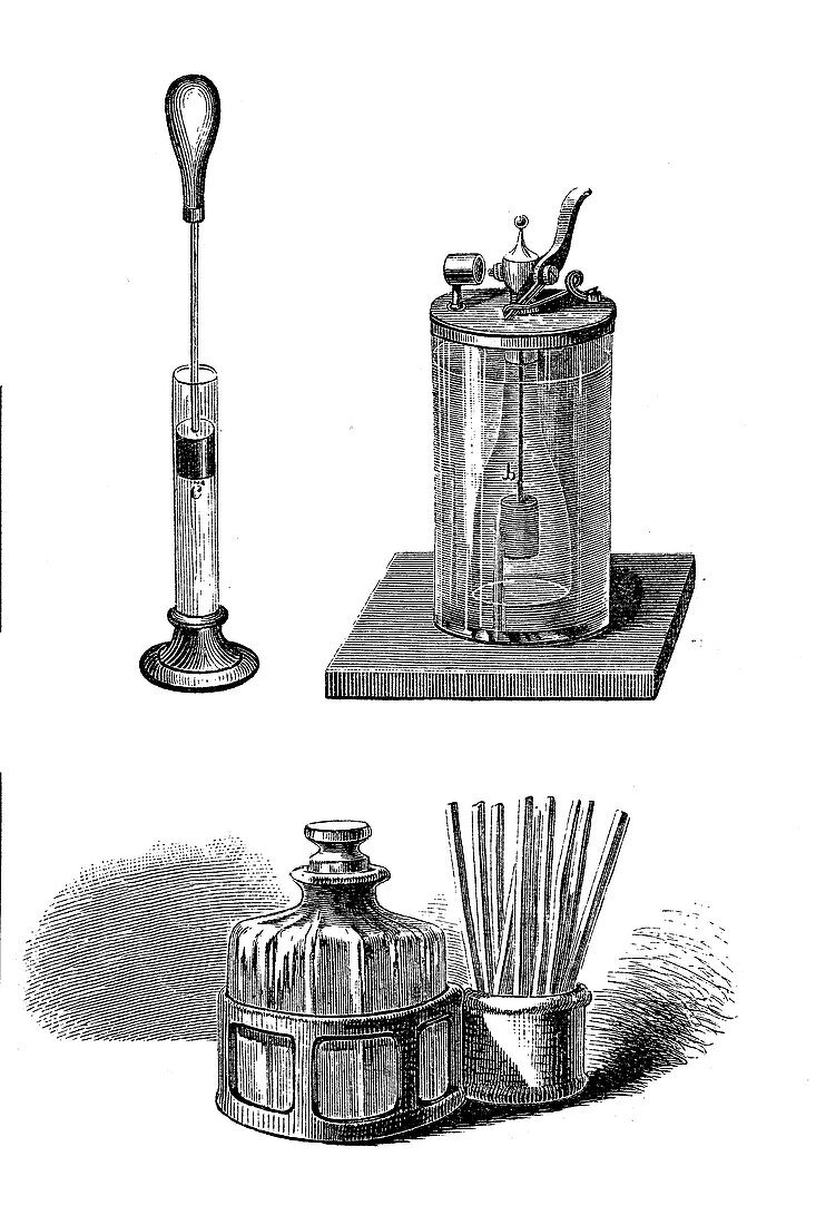 Lighters, 19th century illustration