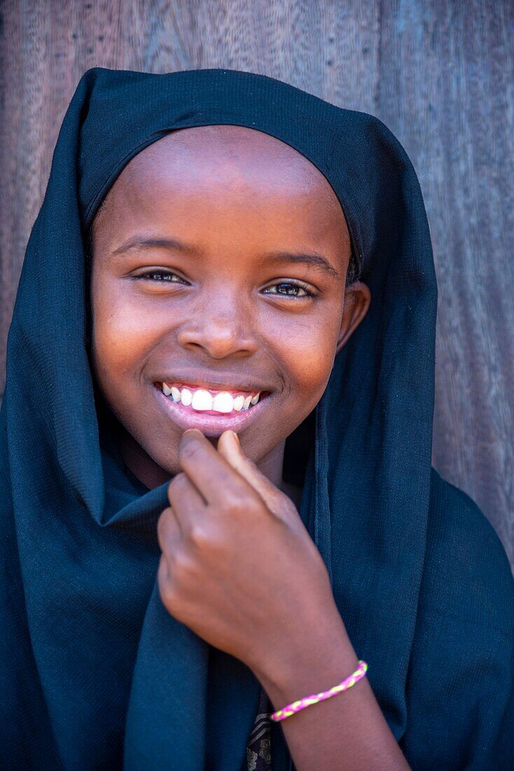 Smiling girl, Lamu, Kenya