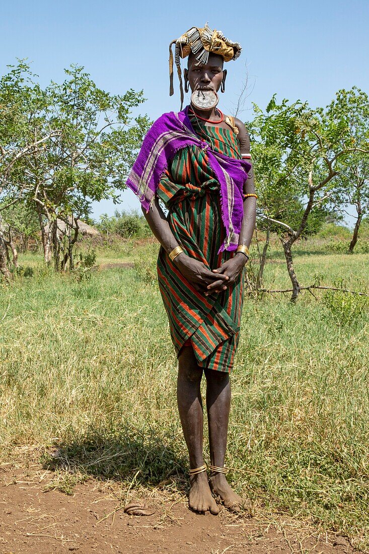 Woman of the Mursi tribe, Ethiopia